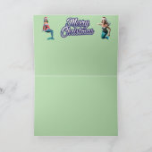面白いマーメイド クリスマス ホリデー カード (内部)