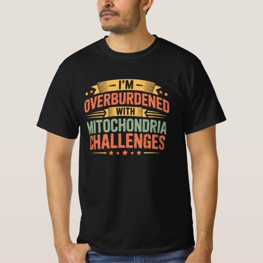 面白いミトコンドリアの格言 生物学の学生 科学 Tシャツ (正面)