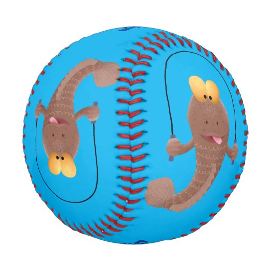 面白いミドリフグ飛び跳ねるアニメ 野球ボール (アングル)