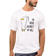 面白いミニマルアヒルTシャツ