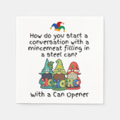 面白いミンスパイオープニングラインジョーク スタンダードカクテルナプキン (正面)