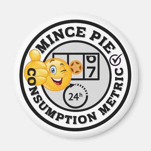 面白いミンスパイ消費メトリック マグネット (正面)