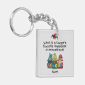 面白いミンセミート弁護士のジョーク キーホルダー (正面左)