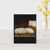 面白いミームお兄さん、オーツ麦を少し分けてもらえますかTシャツ カード (黄色い花)