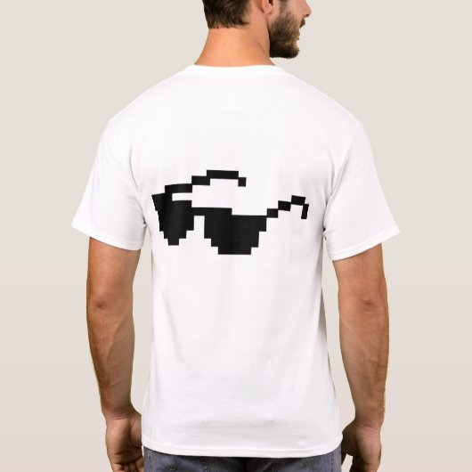 面白いミームサングラス Tシャツ (裏面)
