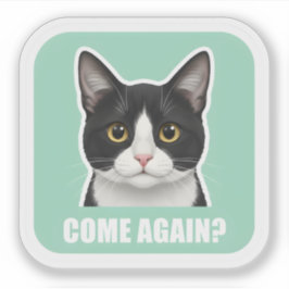 面白いミーム猫 - 「もう一度？」サッシーな猫のリアクション シール