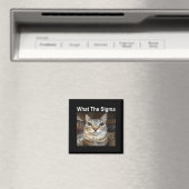 面白いミーム猫 何だってシグマ かわいい猫ミーム 引用符 マグネット (インサイチュ (食洗機))