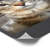 面白いミーム猫 What The Sigma かわいい猫ミーム 引用符 ポスター (角)