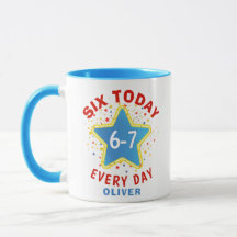 面白いミーム 今日は6歳 6-7 毎日 誕生日 キッズ 