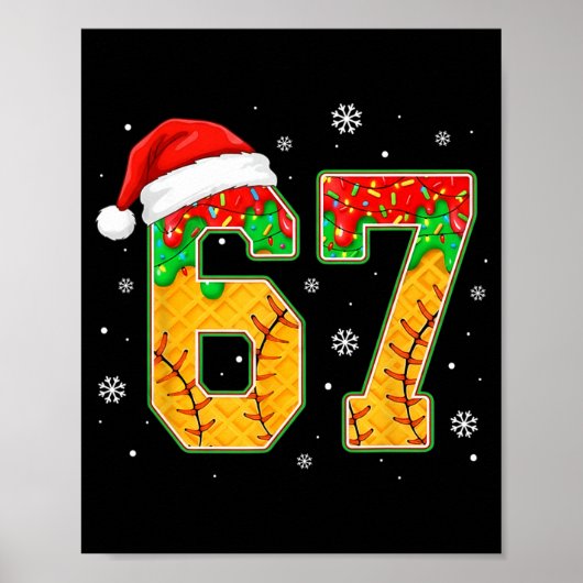 面白いミーム 67 クリスマス アイスクリーム 男の子 販売 ポスター (正面)