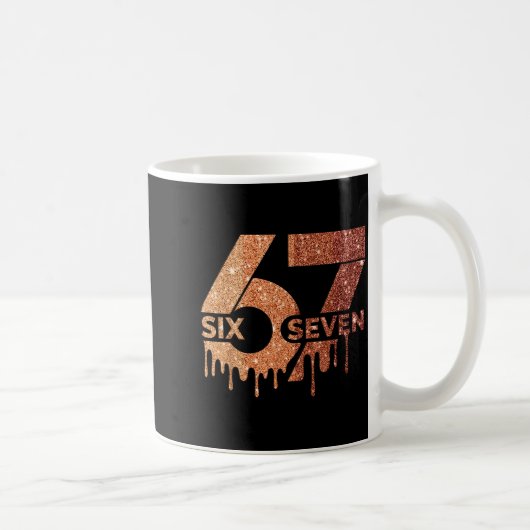 面白いミーム 6 7 六 七 黒人の歴史月間 メンズ コーヒーマグカップ (右)