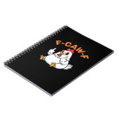 面白いミーム F-Caw-F ニワトリ ノートブック (左側)