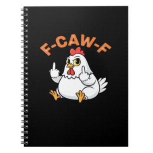 面白いミーム F-Caw-F ニワトリ ノートブック