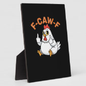 面白いミーム F-Caw-F ニワトリ フォトプラーク (側面)