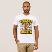面白いミームTシャツ - 鶏を見ちゃダメ Tシャツ (正面フル)
