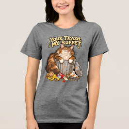面白いメインクーンの猫ビリー トライブレンドTシャツ