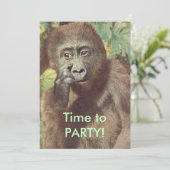 面白いメェーゴリラパーティーの招待状 招待状 (スタンド正面)