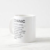 面白いメカニックの定義 コーヒーマグカップ (正面左)