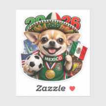 面白いメキシコのチワワワールドカップ2026ステッカー