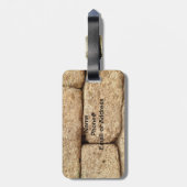 面白いメッセージが書かれたセメントブロック ラゲッジタグ (裏面縦)
