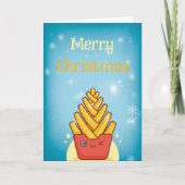 面白いメリークリスマス折りたたみグリーティングカード カード (正面)