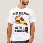 面白いメンズTシャツ、ピザ Tシャツ (正面)