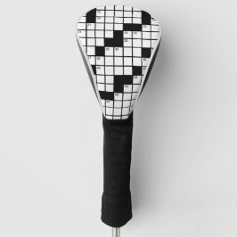 面白いモノクロクロスワードパズルゲーム ゴルフヘッドカバー