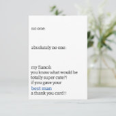 面白いモノクロ シンプル ベストマン 誰もが笑うミーム サンキューカード (スタンド正面)