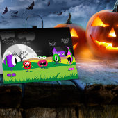面白いモンスターのハロウィンカード カード
