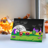 面白いモンスターのハロウィンカード カード