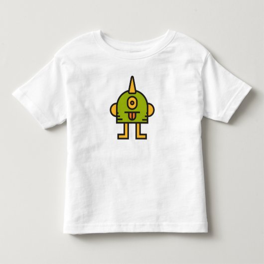 面白いモンスターキャラクター トドラーTシャツ (正面)