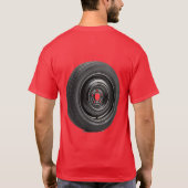面白いモンスタートラック スペアタイヤ Tシャツ (裏面)