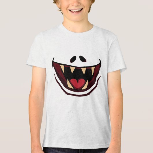 面白いモンスター トライブレンドＴシャツ (正面)