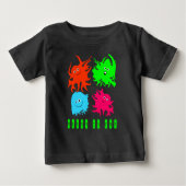 面白いモンスター ベビーTシャツ (正面)