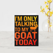 面白いヤギのデザイン メンズ レディース キッズ ボア ピグミー ヤギ カード (黄色い花)