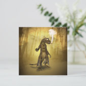 面白いヤモリ 招待状 (スタンド正面)