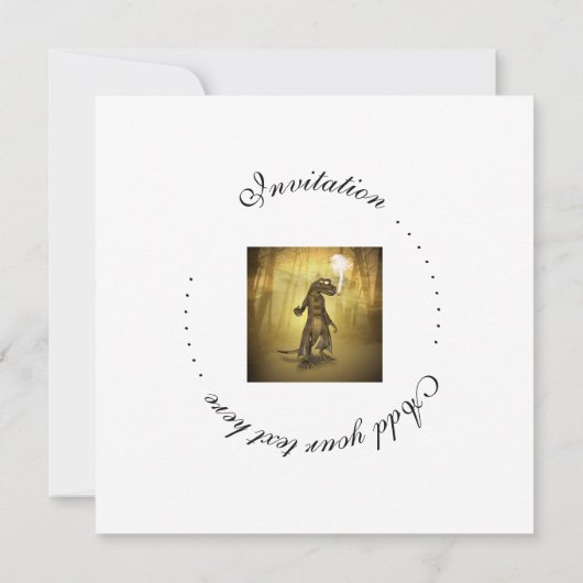 面白いヤモリ 招待状 (裏面)