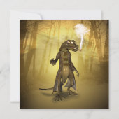 面白いヤモリ 招待状 (正面)