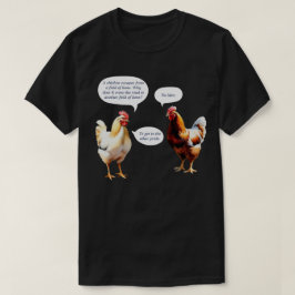 面白いユーモア なぜニワトリは道路を渡ったのか メンズ Tシャツ