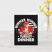 面白いユーモア トランプ 勝者 勝者 七面鳥の夕食 より カード (黄色い花)