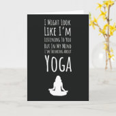 面白いヨガカード ユーモア ジョーク カード (黄色い花)