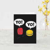 面白いヨーヨー カード (黄色い花)