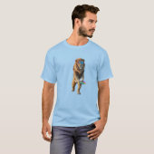 面白いライオンのディスクゴルフ Tシャツ (正面フル)