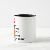 面白いライズ&シャイングリピーモーニングのルースターユーモア マグカップ (中央)
