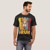 面白いラクダのBruh Meme Tシャツ (正面フル)