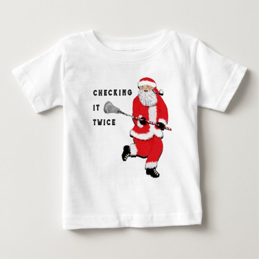 面白いラクロス ベビーTシャツ (正面)