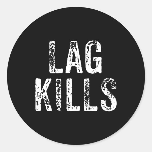 面白いラグでゲーマー死亡 PCゲーマーギフト ラウンドシール (正面)