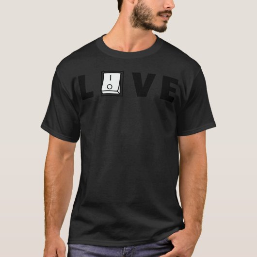 面白いラブデザイン パワーオブラブ Tシャツ (正面)