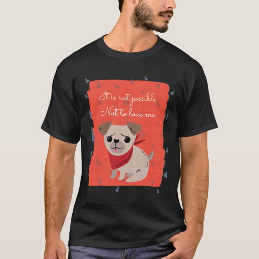 面白いラブパグ 126 Tシャツ (正面)