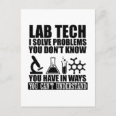 面白いラボテクノロジー名言 研究室技術者ユーモア ポストカード (正面)